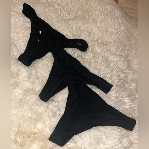 VS Lot of 3 Thongs Black Medium - Picture 4 of 5